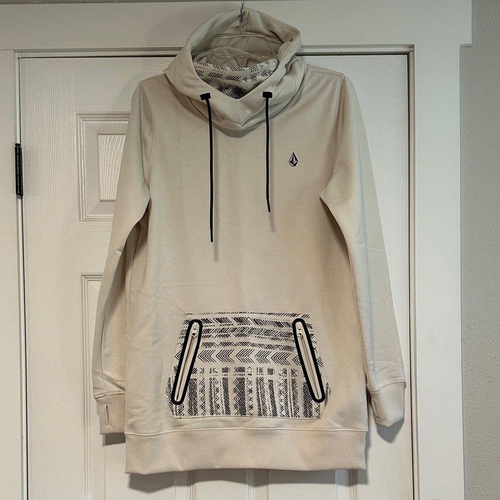 Volcom Cream Hoodie with Black Accents